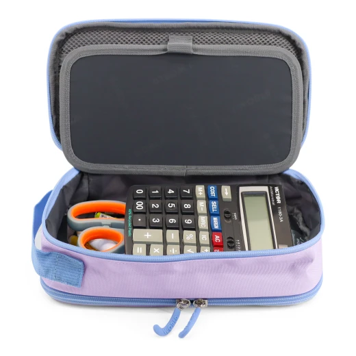 J World New York Doodle Pencil Case – Purple | Large-Capacity Pouch with Handle Strap - Image 5