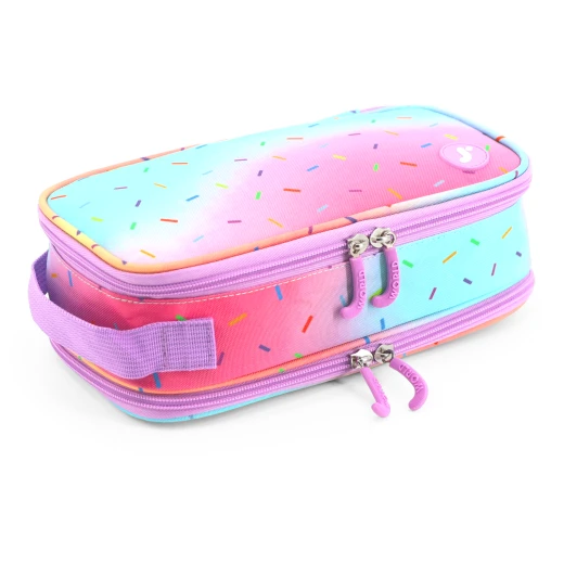 J World New York Doodle Pencil Case – Confetti | Large-Capacity Pouch with Handle Strap - Image 2