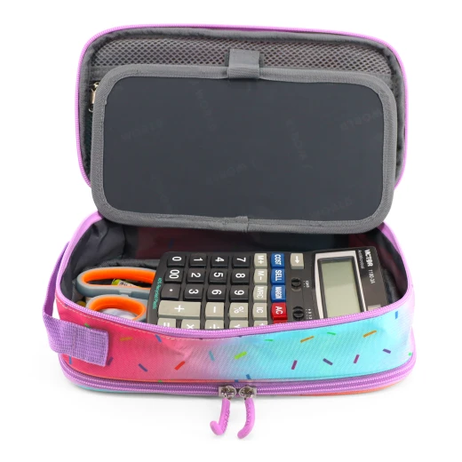 J World New York Doodle Pencil Case – Confetti | Large-Capacity Pouch with Handle Strap - Image 4