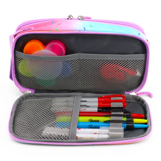 J World New York Doodle Pencil Case – Confetti | Large-Capacity Pouch with Handle Strap - Image 6