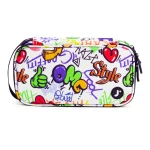 J World New York Doodle Pencil Case – Street Art | Large-Capacity Pouch with Handle Strap