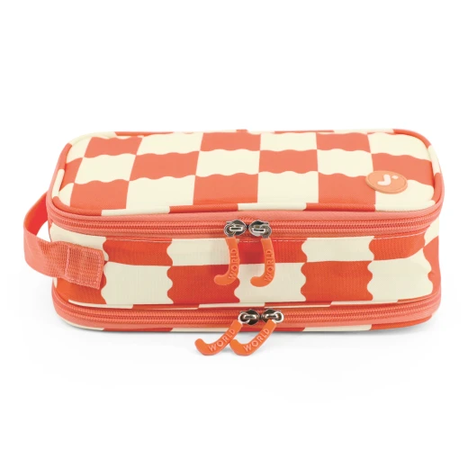 J World New York Doodle Pencil Case – Wiggle Coral | Large-Capacity Pouch with Handle Strap - Image 3