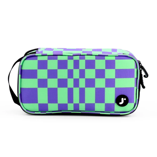 J World New York Doodle Pencil Case – Pixel Checkers | Large-Capacity Pouch with Handle Strap J World New York Doodle Pencil Case – Pixel Checkers | Large-Capacity Pouch with Handle Strap
