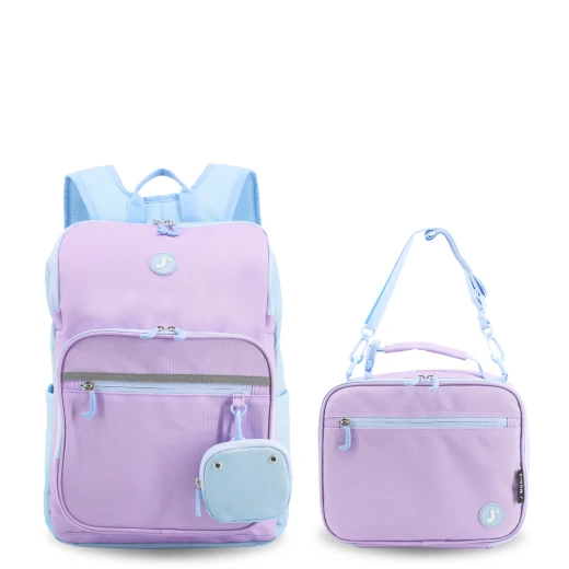 J World New York Junior Set: Backpack & Lunch Box – Purple | Matching Kids School Set J World New York Junior Set: Backpack & Lunch Box – Purple | Matching Kids School Set