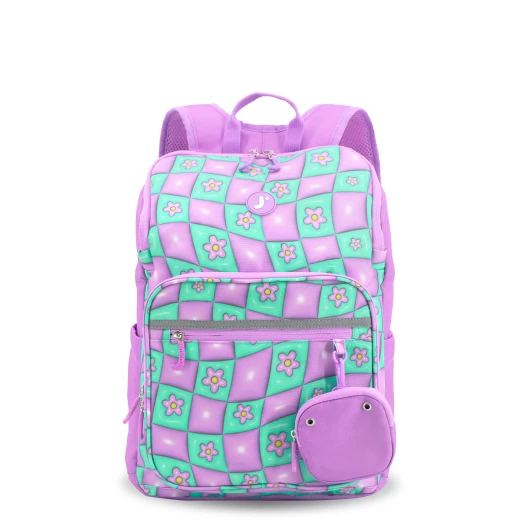 J World New York Junior Set: Backpack &amp; Lunch Box – Puffy Flower | Matching Kids School Set - Image 4