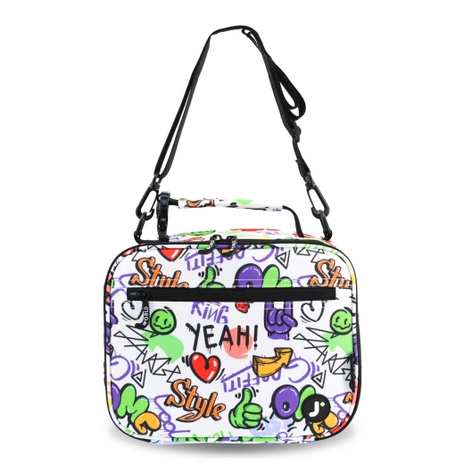 J World New York Cody Lunch Bag – Street Art | Insulated Lunch Bag with Shoulder Strap - JWORLD - Image 3