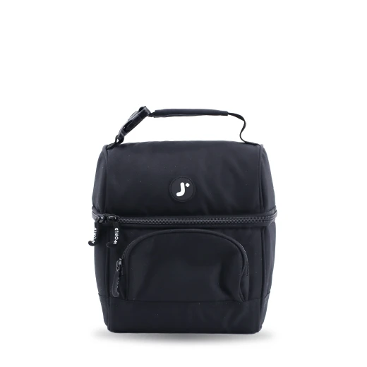 J World New York Corey Lunch Bag – Black | Insulated Lunch Bag with Top Bottle Strap - JWORLD - Image 2