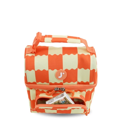 J World New York Corey Lunch Bag – Wiggle Coral | Insulated Lunch Bag with Top Bottle Strap - JWORLD - Image 6