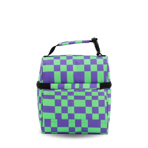 J World New York Corey Lunch Bag – Pixel Checkers | Insulated Lunch Bag with Top Bottle Strap - JWORLD - Image 2