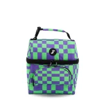 J World New York Corey Lunch Bag – Pixel Checkers | Insulated Lunch Bag with Top Bottle Strap - JWORLD