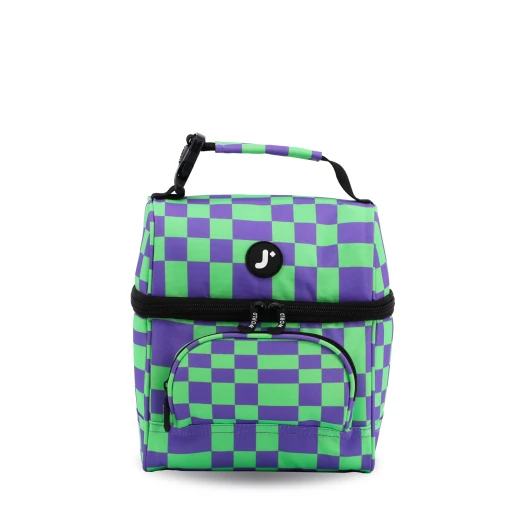 J World New York Corey Lunch Bag – Pixel Checkers | Insulated Lunch Bag with Top Bottle Strap J World New York Corey Lunch Bag – Pixel Checkers | Insulated Lunch Bag with Top Bottle Strap