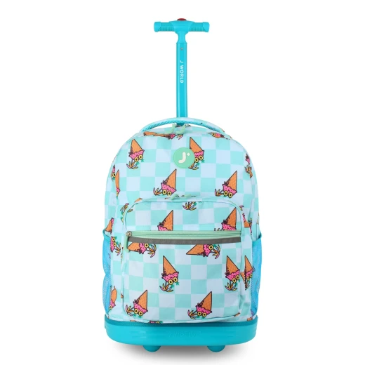 J World New York Sunrise Rolling Backpack (18") – Ice Cone | Convertible Wheeled School Backpack - JWORLD - Image 2