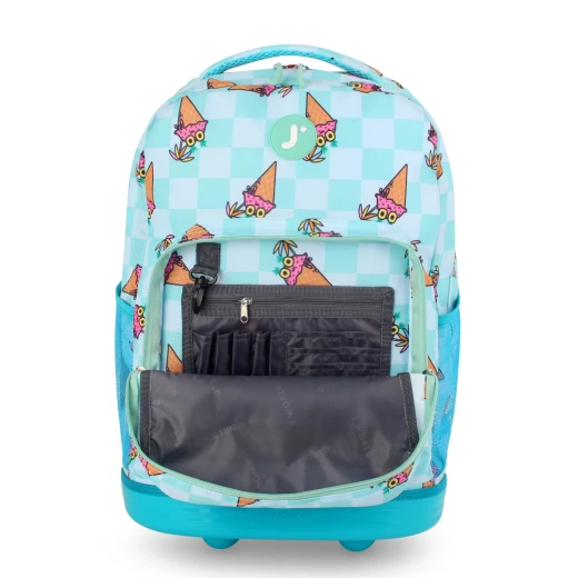 J World New York Sunrise Rolling Backpack (18") – Ice Cone | Convertible Wheeled School Backpack - JWORLD - Image 4