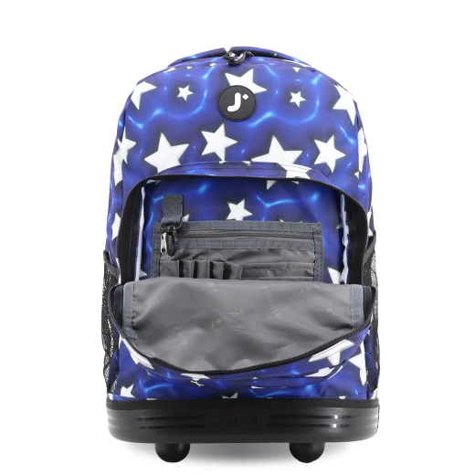J World New York Sunrise Rolling Backpack (18") – Puffy Star | Convertible Wheeled School Backpack - JWORLD - Image 4