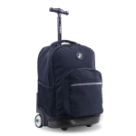 J World New York Sunrise Rolling Backpack (18") – Black | Convertible Wheeled School Backpack - JWORLD