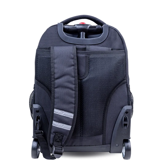J World New York Sunrise Rolling Backpack (18") – Black | Convertible Wheeled School Backpack - JWORLD - Image 6