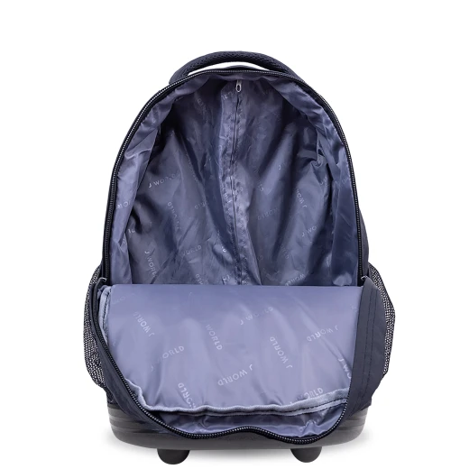 J World New York Sunrise Rolling Backpack (18") – Black | Convertible Wheeled School Backpack - JWORLD - Image 5