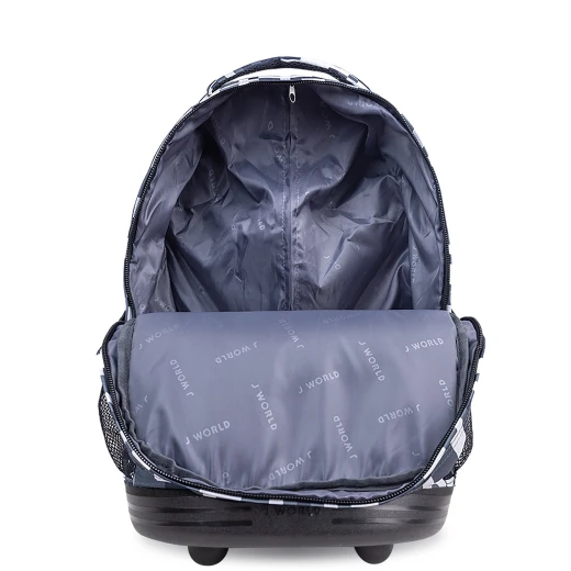 J World New York Sunrise Rolling Backpack (18") – Camo | Convertible Wheeled School Backpack - JWORLD - Image 3