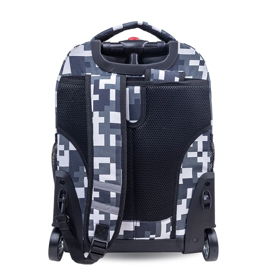 J World New York Sunrise Rolling Backpack (18") – Camo | Convertible Wheeled School Backpack - JWORLD - Image 6