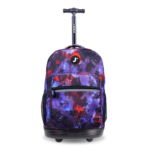 J World New York Sunrise Rolling Backpack (18") – Galaxy | Convertible Wheeled School Backpack - JWORLD - Image 2