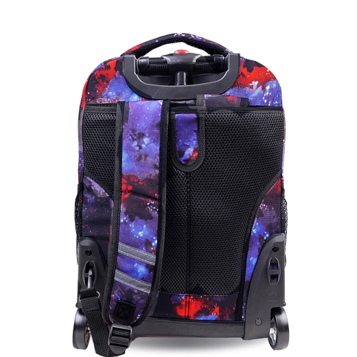 J World New York Sunrise Rolling Backpack (18") – Galaxy | Convertible Wheeled School Backpack - JWORLD - Image 4