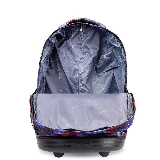 J World New York Sunrise Rolling Backpack (18") – Galaxy | Convertible Wheeled School Backpack - JWORLD - Image 6