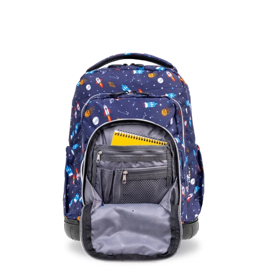 J World New York Lollipop Rolling Backpack (16") + Lunch Bag – Spaceship | Kids Set with Light-Up Wheels - JWORLD - Image 6