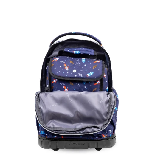 J World New York Lollipop Rolling Backpack (16") + Lunch Bag – Spaceship | Kids Set with Light-Up Wheels - JWORLD - Image 7