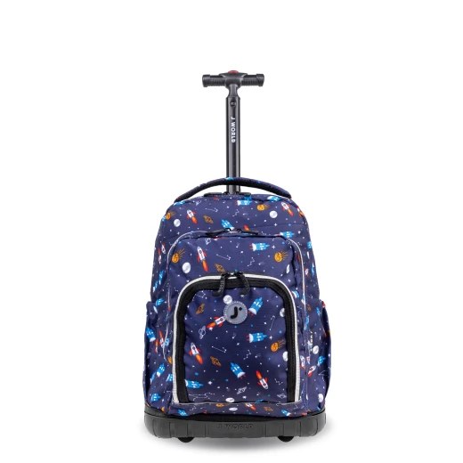 J World New York Lollipop Rolling Backpack (16") + Lunch Bag – Spaceship | Kids Set with Light-Up Wheels - JWORLD - Image 8