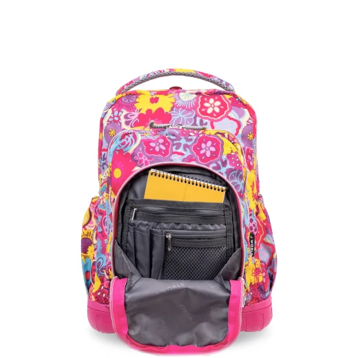J World New York Lollipop Rolling Backpack (16") + Lunch Bag – Poppy Pansy | Kids Set with Light-Up Wheels - JWORLD - Image 6