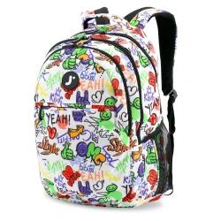 J World New York Cornelia School Backpack – Street Art | School & 15.6" Laptop Backpack