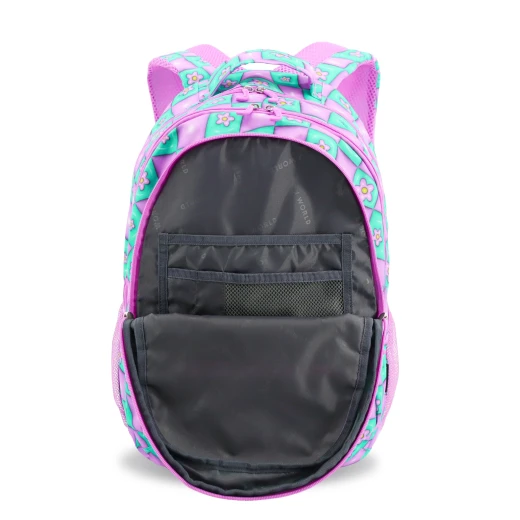 J World New York Cornelia School Backpack – Puffy Flower | School & 15.6" Laptop Backpack - JWORLD - Image 2