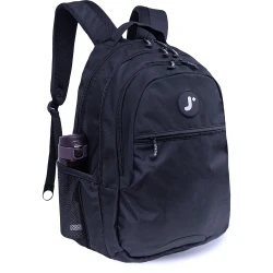 J World New York Cornelia School Backpack – Black | School & 15.6" Laptop Backpack