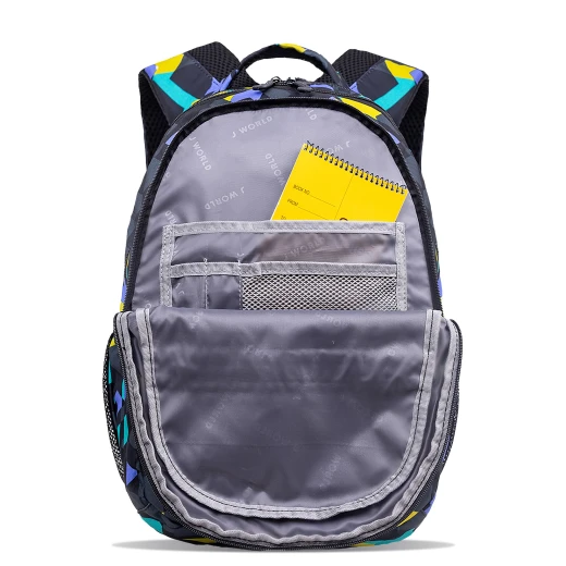 J World New York Cornelia School Backpack – Cubes | School & 15.6" Laptop Backpack - JWORLD - Image 2
