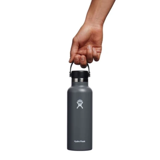 Hydro Flask 18 oz Standard Mouth Insulated Water Bottle with Flex Cap (532 ml) – Stone - Hydro Flask - Image 3