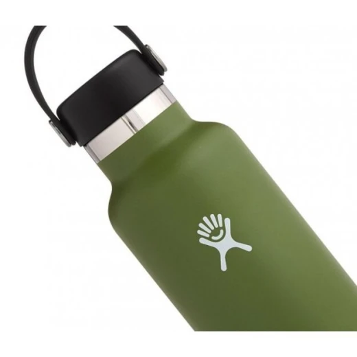 Hydro Flask 18 oz Standard Mouth Insulated Water Bottle with Flex Cap (532 ml) – Olive - Hydro Flask - Image 3