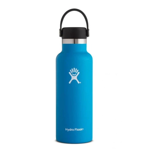 Hydro Flask 18 oz Standard Mouth Insulated Water Bottle with Flex Cap (532 ml) – Pacific