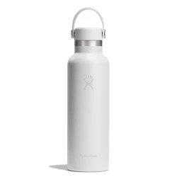 Hydro Flask 21 oz Standard Mouth Insulated Water Bottle with Flex Cap (621 ml) – White