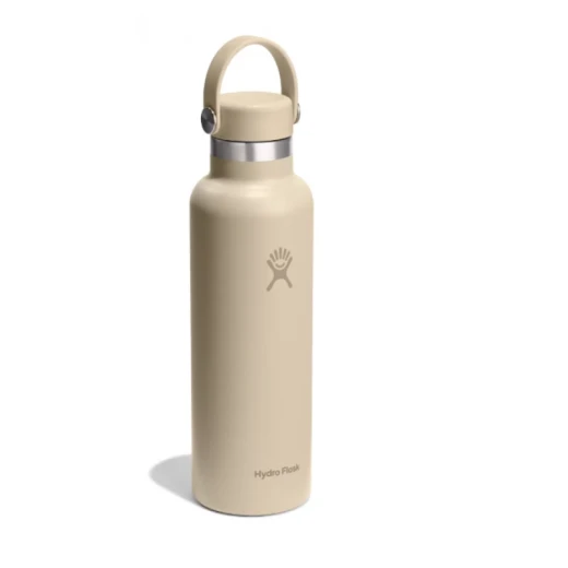Hydro Flask 21 oz Standard Mouth Insulated Water Bottle with Flex Cap (621 ml) – Oat