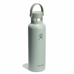 Hydro Flask 21 oz Standard Mouth Insulated Water Bottle with Flex Cap (621 ml) – Agave