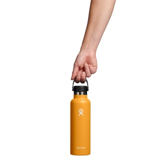 Hydro Flask 21 oz Standard Mouth Insulated Water Bottle with Flex Straw Cap (621 ml) – Fossil - Hydro Flask - Image 5