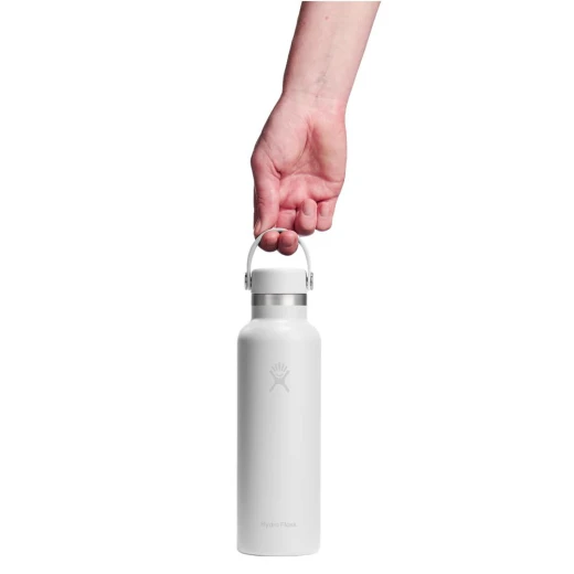 Hydro Flask 21 oz Standard Mouth Insulated Water Bottle with Flex Cap (621 ml) – White - Hydro Flask - Image 2