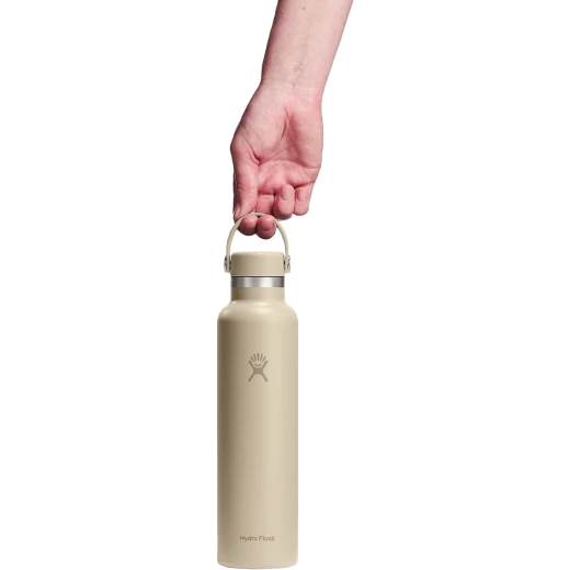 Hydro Flask 24 oz Standard Mouth Insulated Water Bottle with Flex Cap (710 ml) – Oat - Hydro Flask - Image 2
