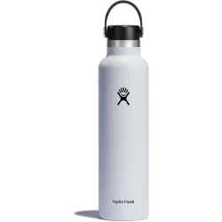 Hydro Flask 24 oz Standard Mouth Insulated Water Bottle with Flex Cap (710 ml) – White