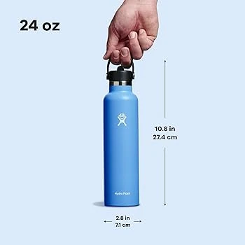 Hydro Flask 24 oz Standard Mouth Insulated Water Bottle with Flex Cap (710 ml) – Cascade - Hydro Flask - Image 2