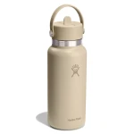 Hydro Flask 32 oz Wide Mouth Insulated Water Bottle with Flex Straw Cap (946 ml) – Oat - Hydro Flask