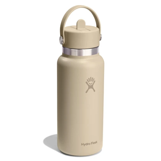 Hydro Flask 32 oz Wide Mouth Insulated Water Bottle with Flex Straw Cap (946 ml) – Oat Hydro Flask 32 oz Wide Mouth Insulated Water Bottle with Flex Straw Cap (946 ml) – Oat