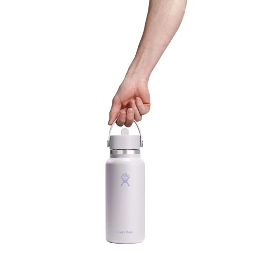 Hydro Flask 32 oz Wide Mouth Insulated Water Bottle with Flex Straw Cap (946 ml) – Cloud Pinkv - Hydro Flask - Image 4