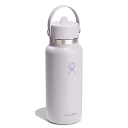 Hydro Flask 32 oz Wide Mouth Insulated Water Bottle with Flex Straw Cap (946 ml) – Cloud Pinkv