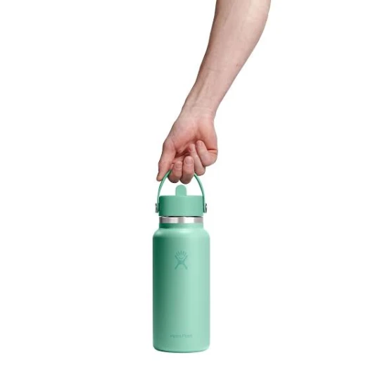 Hydro Flask 32 oz Wide Mouth Insulated Water Bottle with Flex Straw Cap (946 ml) – Mermaid Green - Hydro Flask - Image 5